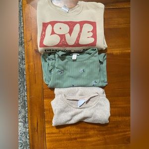 Zara and cat and jack set of 3 shirts